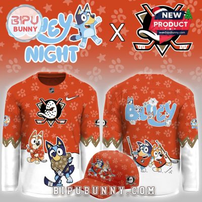 Anaheim Ducks NHL Bluey Night Limited Hockey Jersey