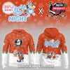 Front and back of a Bluey x hockey hoodie showing detailed cartoon graphics, winter motifs, and sports-inspired visuals!