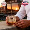 Arizona Diamondbacks whiskey glass on a stadium ledge with sunset light in the background!