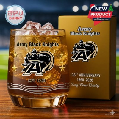 Army Black Knights 136th Anniversary Whiskey Glass Army Black Knights 136th Anniversary Whiskey Glass