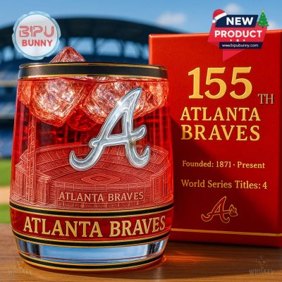 Atlanta Braves 155th Anniversary Whiskey Glass Atlanta Braves 155th Anniversary Whiskey Glass