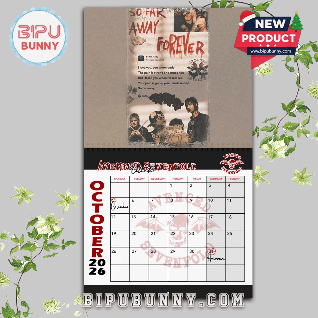 Avenged Sevenfold Wall Hanging Calendar 2026 Avenged Sevenfold Wall Hanging Calendar 2026