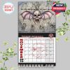 Dark fantasy artwork with purple bat wings and a sorrowful quote brings an emotional vibe to the November 2026 Avenged Sevenfold calendar!