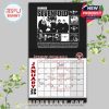 Duplicate content in different presentation shows versatility of the calendar layout with the band bio, lineup, and album visuals in focus!