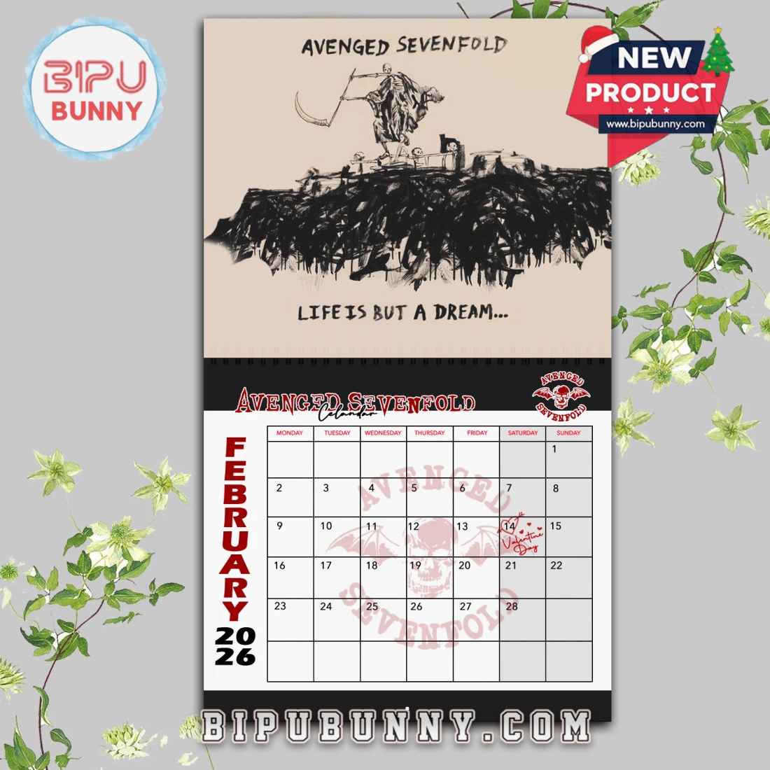 Avenged Sevenfold Wall Hanging Calendar 2026 Avenged Sevenfold Wall Hanging Calendar 2026