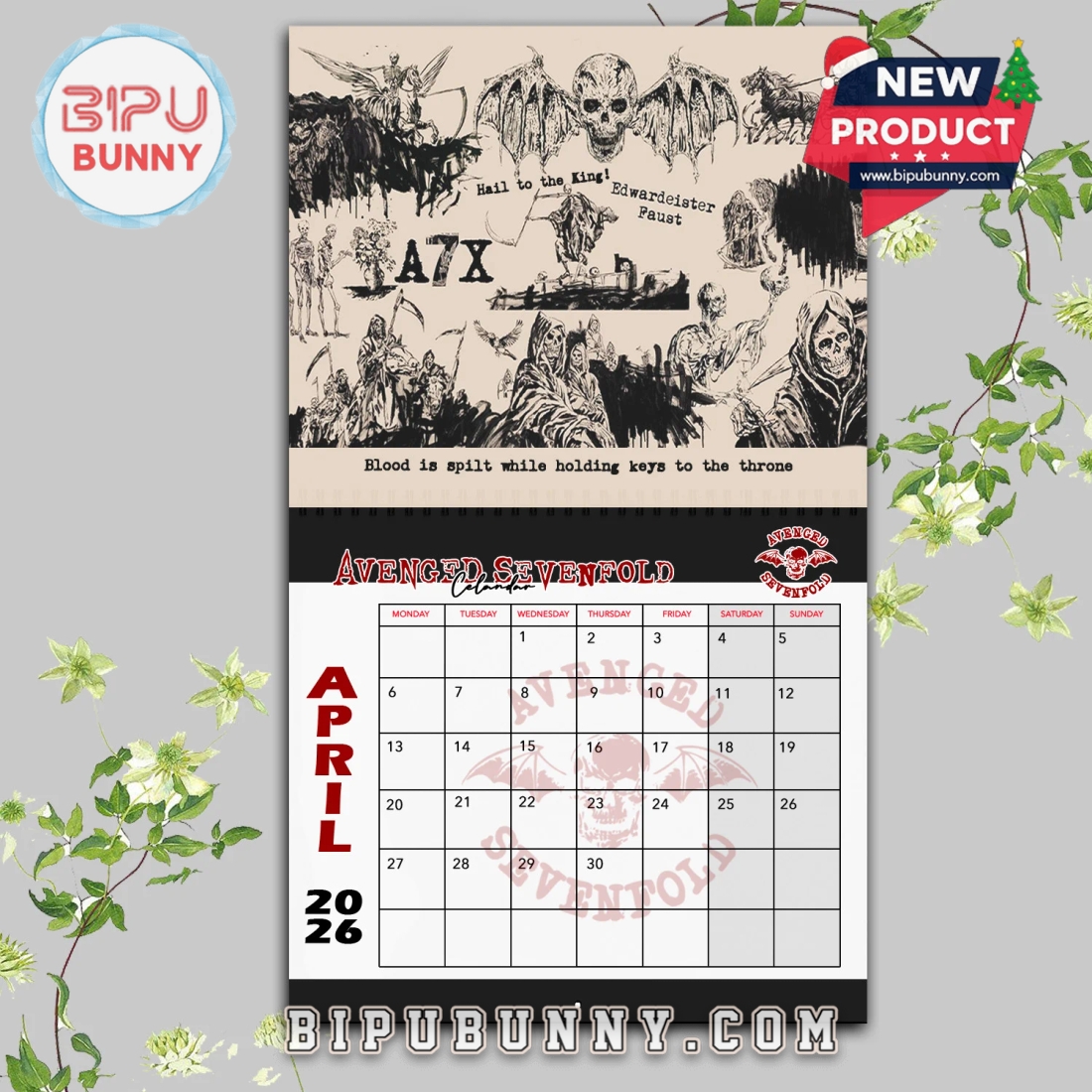 Avenged Sevenfold Wall Hanging Calendar 2026 Avenged Sevenfold Wall Hanging Calendar 2026