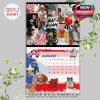 Bad Bunny photo collage above an August calendar grid decorated with vibrant themed graphics!