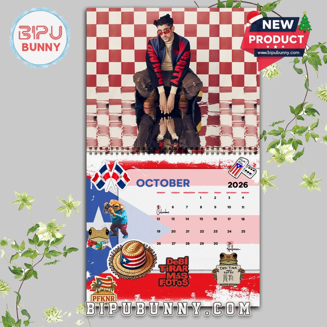 Bad Bunny Wall Hanging Calendar 2026 Bad Bunny Wall Hanging Calendar 2026