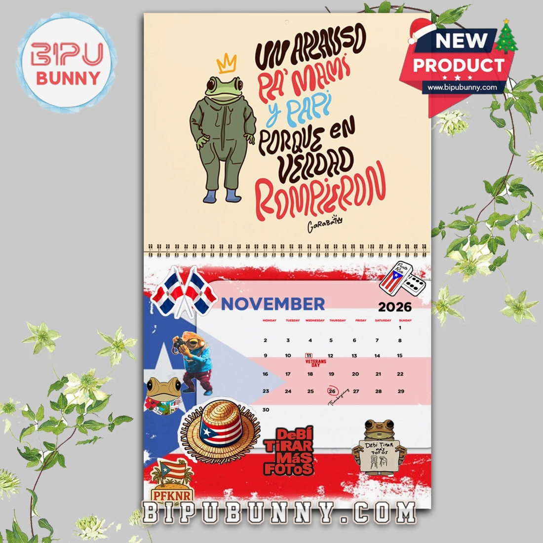 Bad Bunny Wall Hanging Calendar 2026 Bad Bunny Wall Hanging Calendar 2026