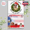 Christmas themed artwork with Bad Bunny and festive text above a December 2026 calendar filled with colorful decorations and visual humor!