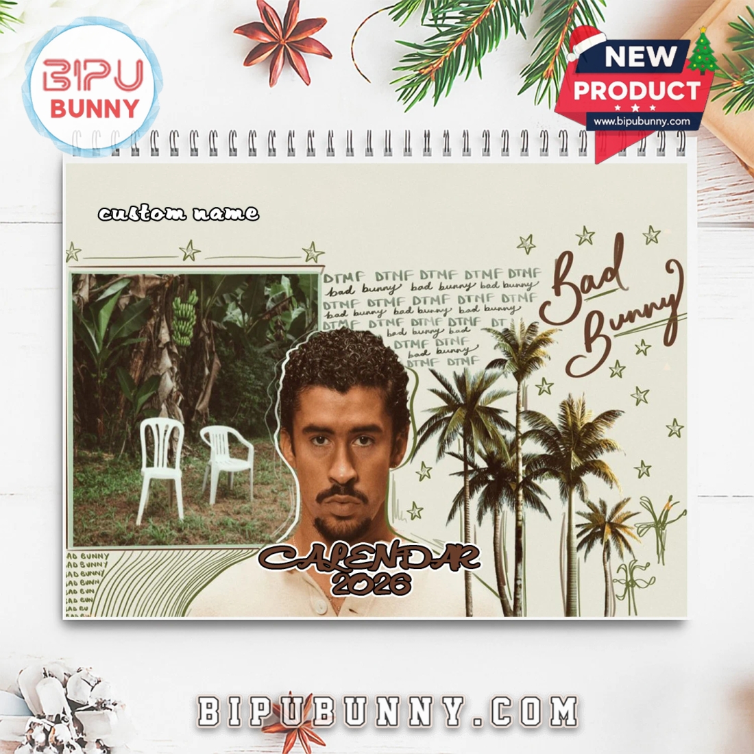 Bad Bunny Wall Hanging Calendar 2026 Bad Bunny Wall Hanging Calendar 2026