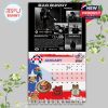 Another view of the January 2026 calendar for Bad Bunny with detailed biography top layout and sticker themed icons across the monthly grid!