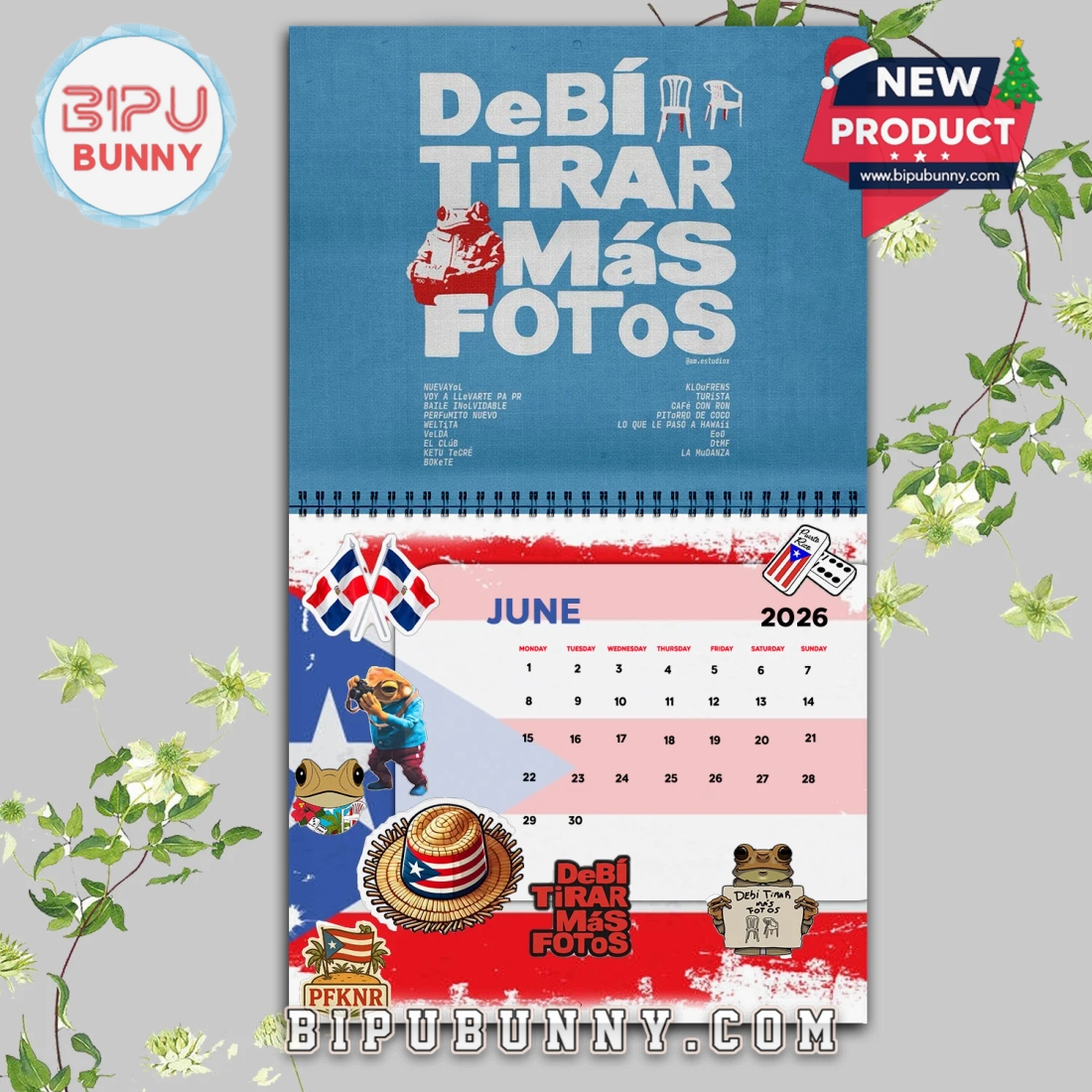 Bad Bunny Wall Hanging Calendar 2026 Bad Bunny Wall Hanging Calendar 2026