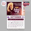 Barry Manilow’s September 2025 calendar page designed for Labor Day, decorated with festive typography and vibrant colors!