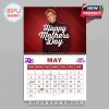 Barry Manilow May 2025 calendar page with a warm tribute to Mother’s Day, styled with elegant red tones and his photo in a thoughtful pose!