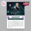 Barry Manilow’s August 2025 calendar page highlights a signed photo of him in a lively concert setting, ideal for collectors!