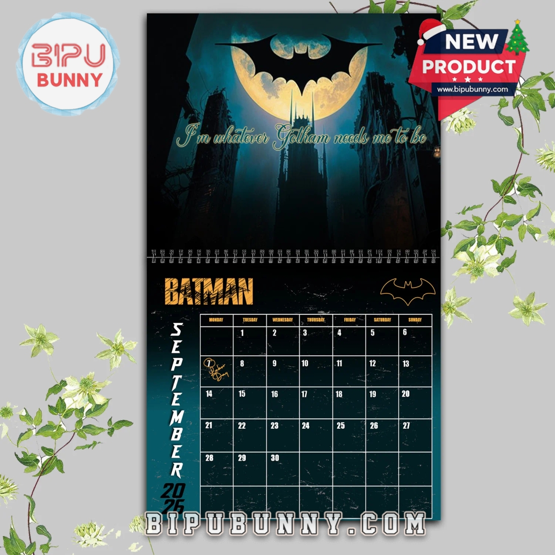 Batman Wall Hanging Calendar 2026 Batman Wall Hanging Calendar 2026