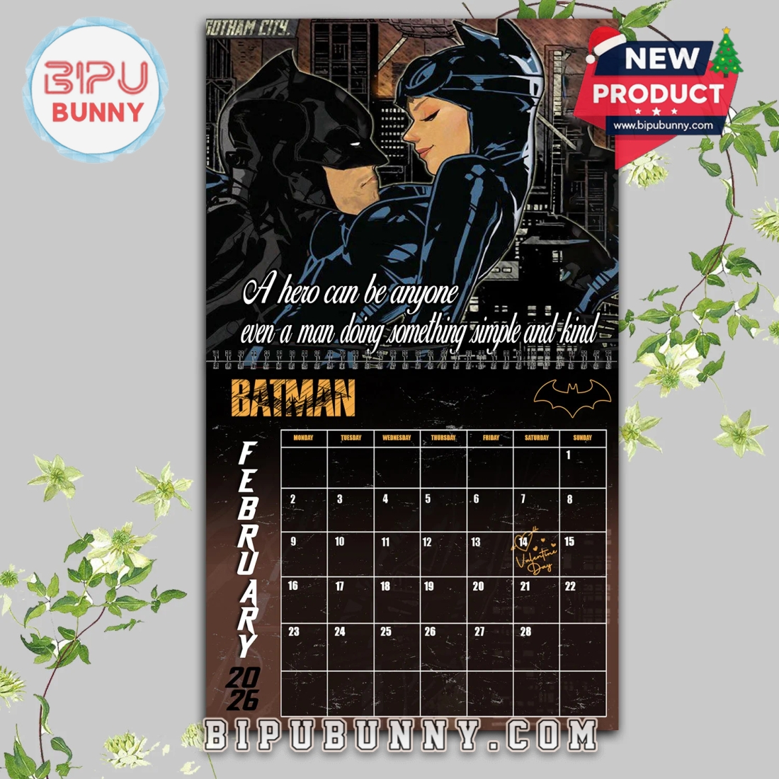 Batman Wall Hanging Calendar 2026 Batman Wall Hanging Calendar 2026