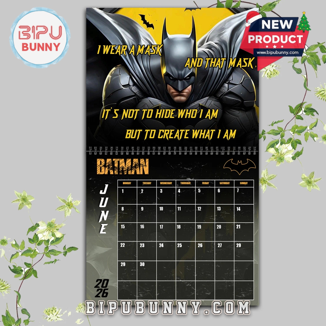 Batman Wall Hanging Calendar 2026 Batman Wall Hanging Calendar 2026