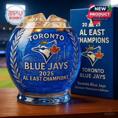 Blue Jays 2025 AL East Champions Whiskey Glass