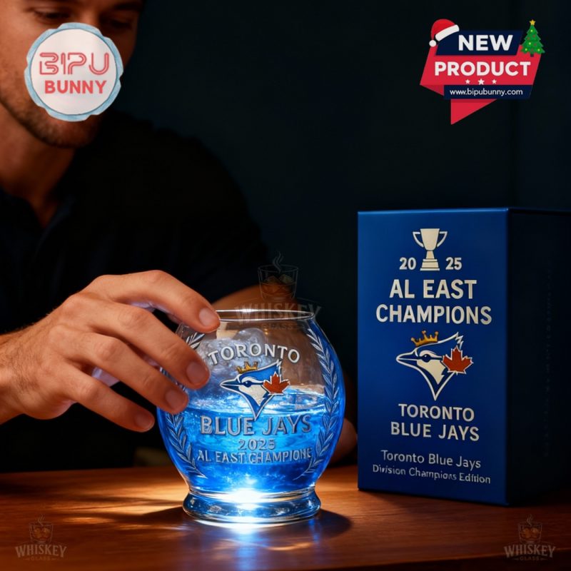Blue Jays 2025 AL East Champions Whiskey Glass