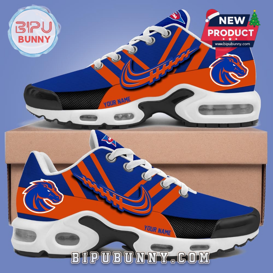 Boise State Broncos Personalized Air Max Plus Sneakers Boise State Broncos Personalized Air Max Plus Sneakers