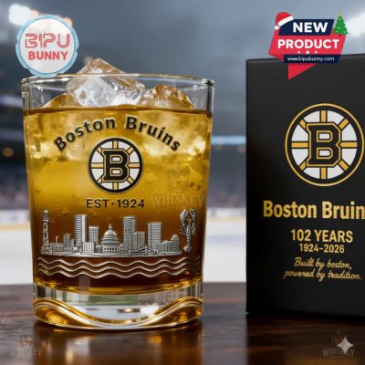 Boston Bruins 102nd Anniversary Whiskey Glass