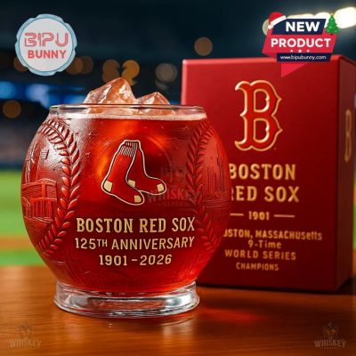 Boston Red Sox 125th Anniversary Whiskey Glass