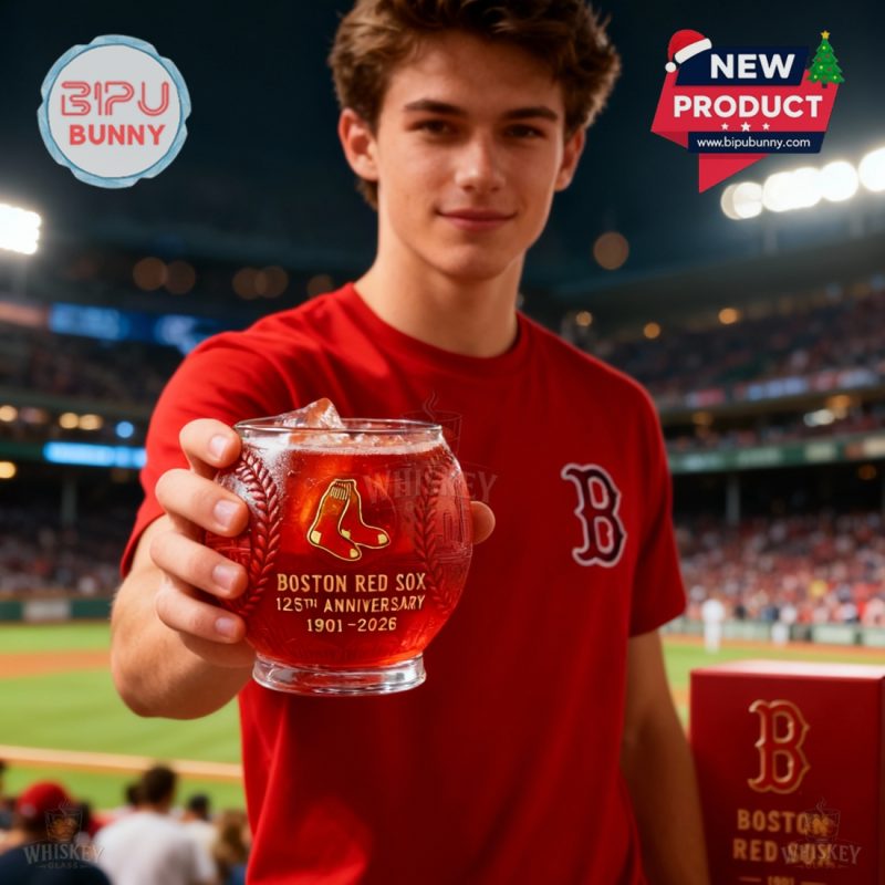 Boston Red Sox 125th Anniversary Whiskey Glass