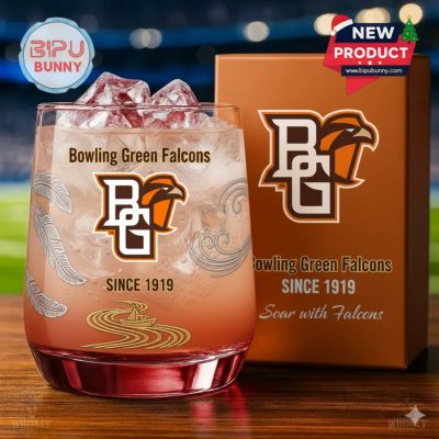 Bowling Green Falcons Whiskey Glass Bowling Green Falcons Whiskey Glass