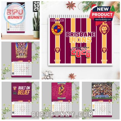 Brisbane Lions Wall Hanging Calendar 2026 Brisbane Lions Wall Hanging Calendar 2026