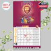 Brisbane Lions November 2026 calendar page with powerful lion emblem, festive fireworks, and motivating jungle-themed message.