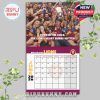 Brisbane Lions June 2026 calendar page with emotional team victory photo and motivational quote reflecting unyielding spirit.
