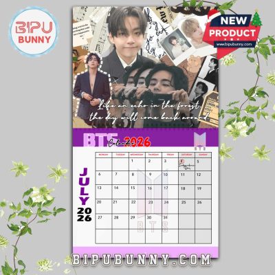 BTS Wall Hanging Calendar 2026