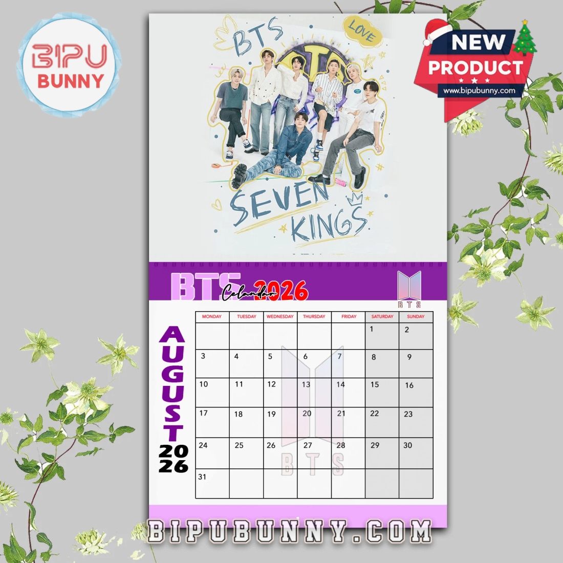 BTS Wall Hanging Calendar 2026 BTS Wall Hanging Calendar 2026