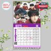 BTS December 2026 calendar page dedicated to Jin, with fan-style graphics, heart motifs, and relaxed portraits for a festive finish.