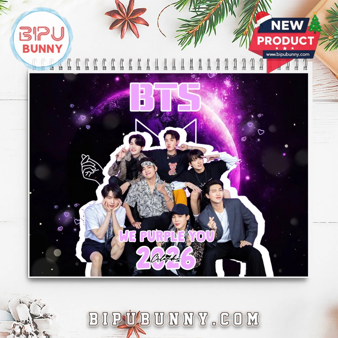 BTS Wall Hanging Calendar 2026 BTS Wall Hanging Calendar 2026