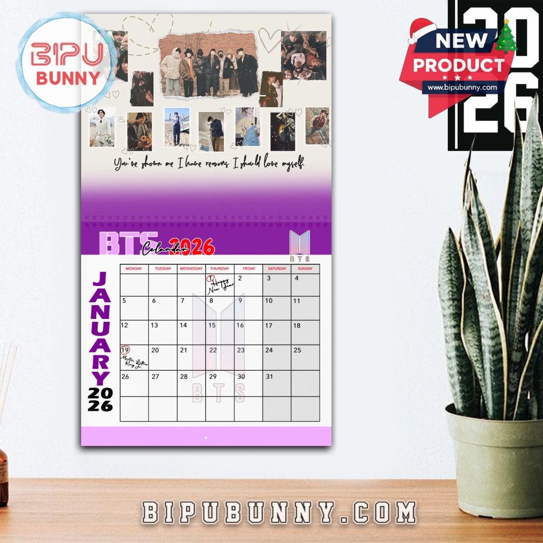 BTS Wall Hanging Calendar 2026 BTS Wall Hanging Calendar 2026