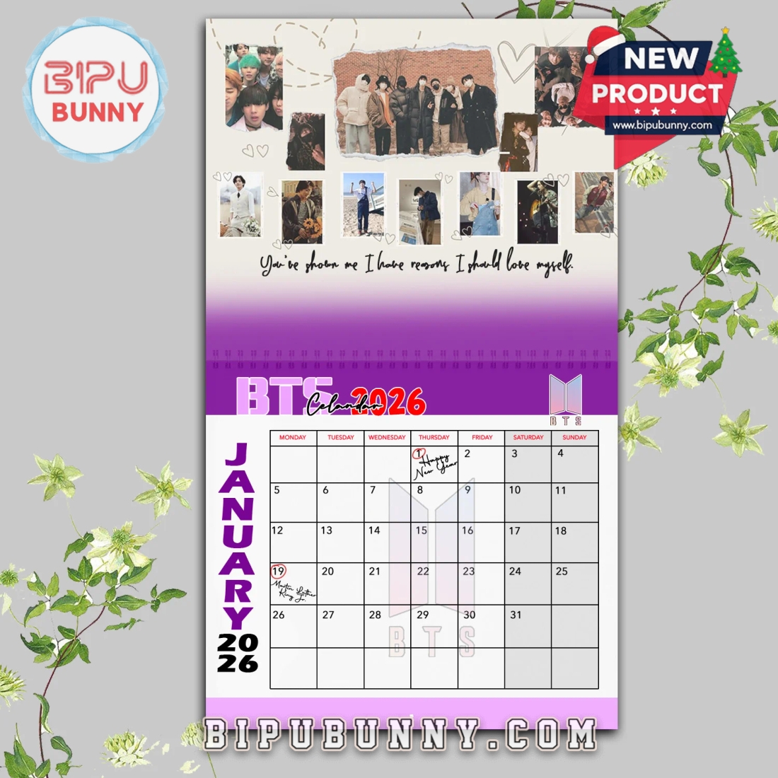 BTS Wall Hanging Calendar 2026 BTS Wall Hanging Calendar 2026