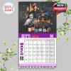 BTS March 2026 calendar page focused on Yoongi, with handwritten notes, creative typography, and layered visuals in dark tones.