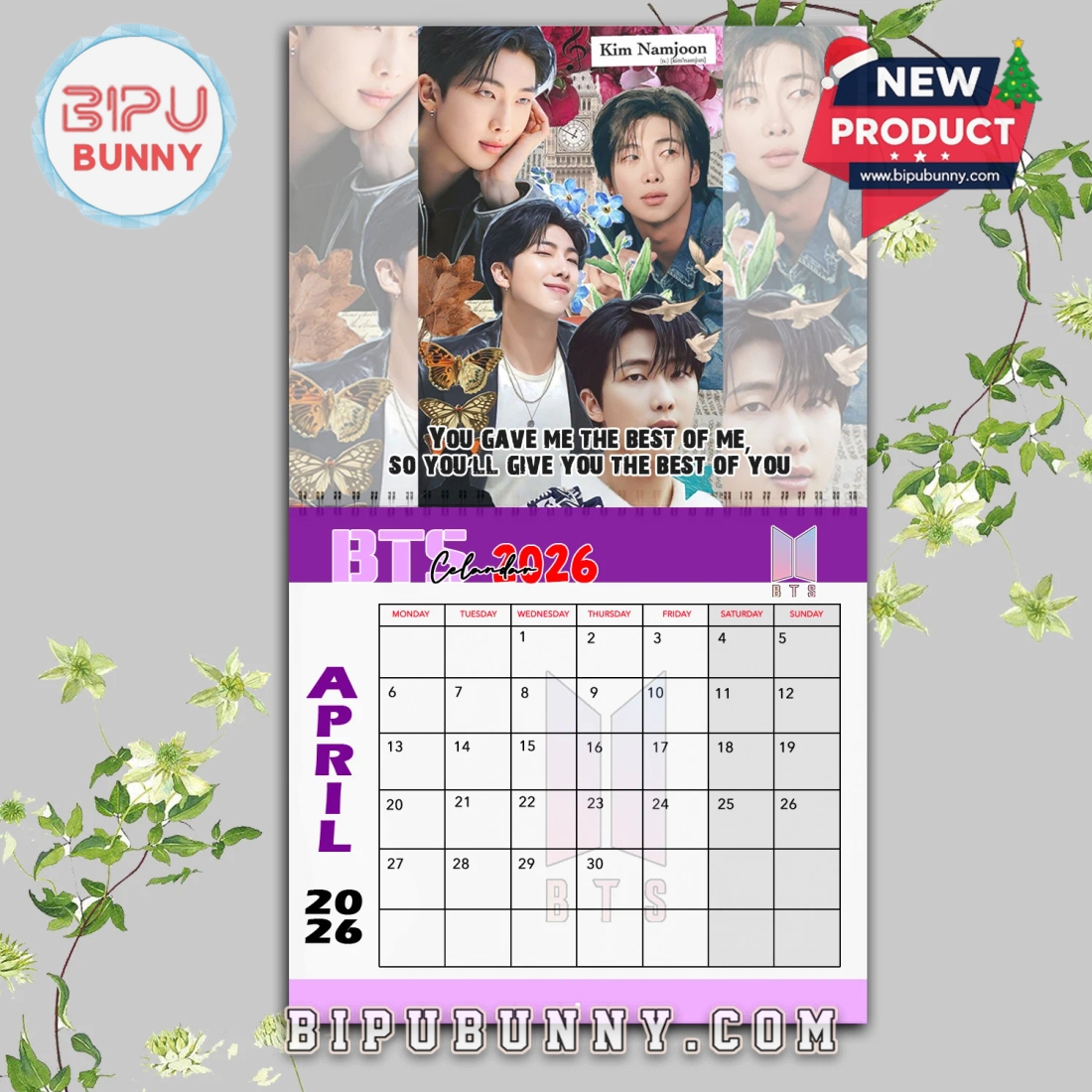 BTS Wall Hanging Calendar 2026 BTS Wall Hanging Calendar 2026