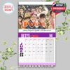 BTS June 2026 calendar page in retro disco style, with bright visuals, playful doodles, and group images radiating fun and energy.