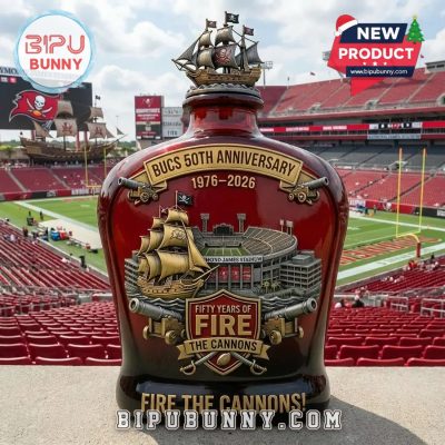 Buccaneers 50th Anniversary Whiskey Decanter