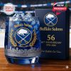 A premium Buffalo Sabres themed whiskey glass designed to honor team history and fan pride!