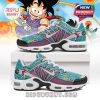 Anime-style sneakers shown side-by-side on a white box with bold Dragon Ball design, cartoon colors, and recognizable characters!