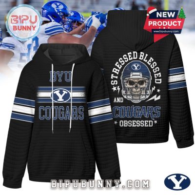 BYU Cougars NCAA Obsessed Waffle Hoodie