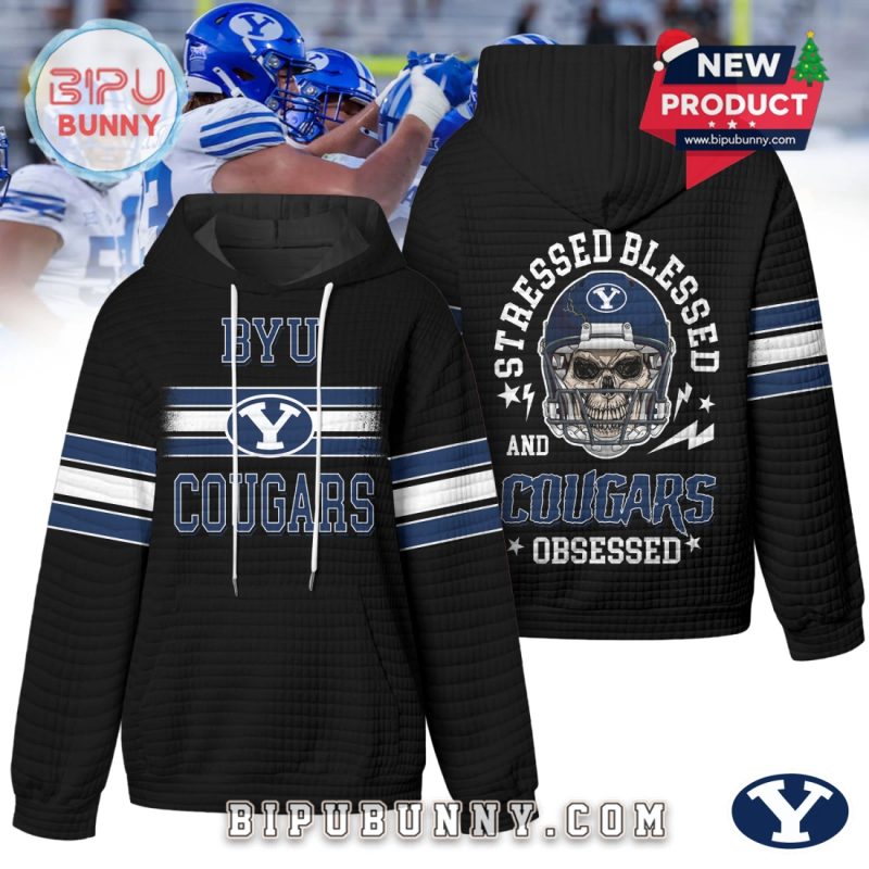 BYU Cougars NCAA Obsessed Waffle Hoodie