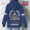 Graphic-heavy back of the hoodie showing fierce BYU loyalty with helmeted skull and detailed text design!