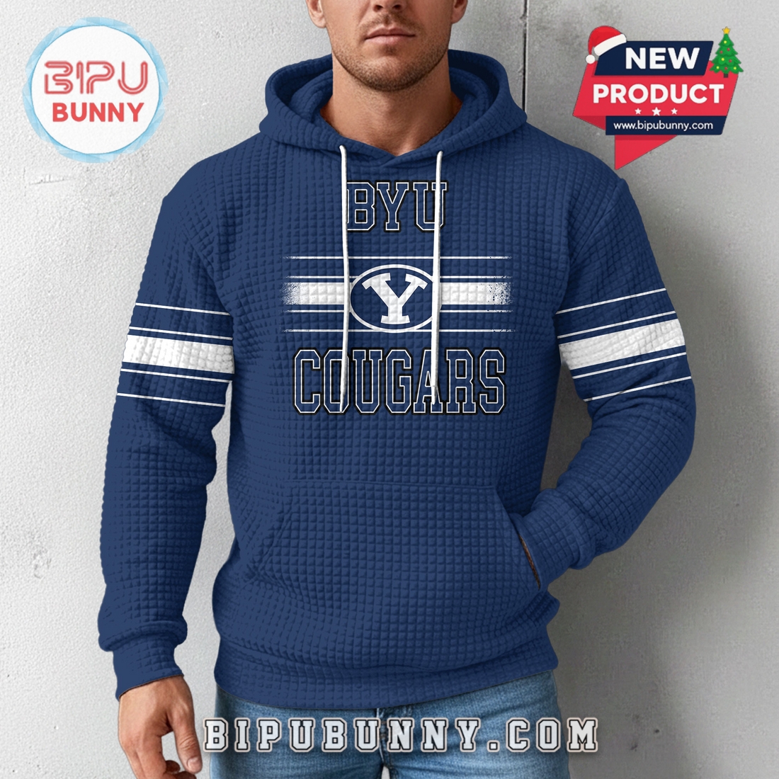 BYU Cougars NCAA Obsessed Waffle Hoodie BYU Cougars NCAA Obsessed Waffle Hoodie