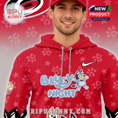 Carolina Hurricanes NHL Bluey Night Limited Hoodie